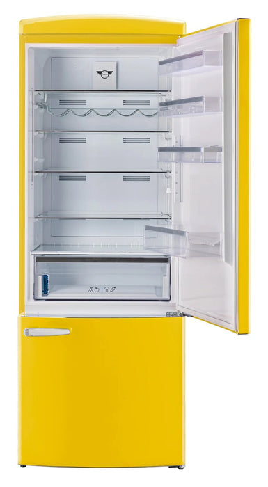 Unique Classic Retro 28\" 17 Cu Ft. Bottom Mount Refrigerator - Yellow - UNQ-310L Y TM