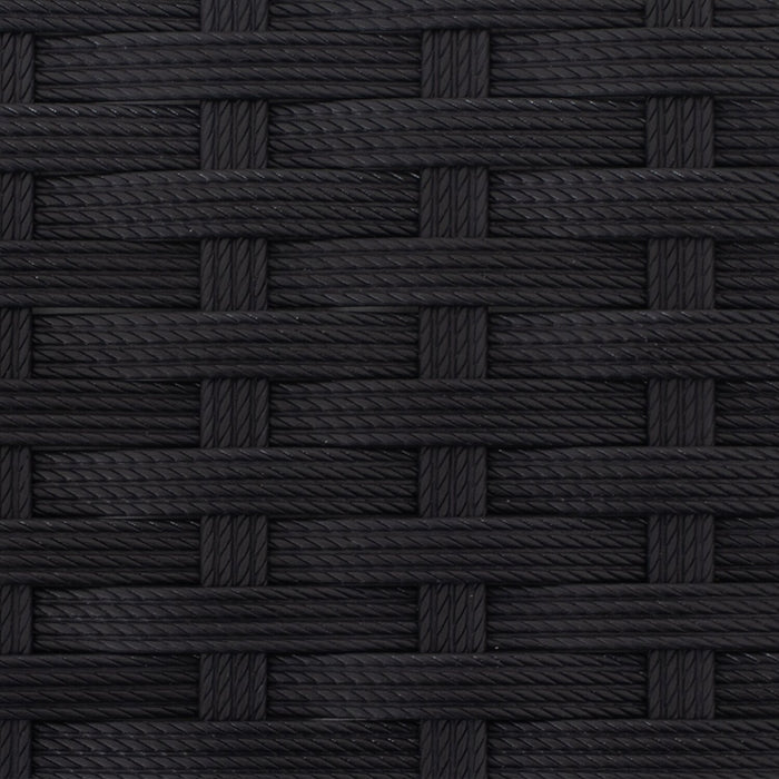 Paris Outdoor Patio Bistro Chair - Hand-Woven Resin Wicker, UV & Weather Resistant - Black