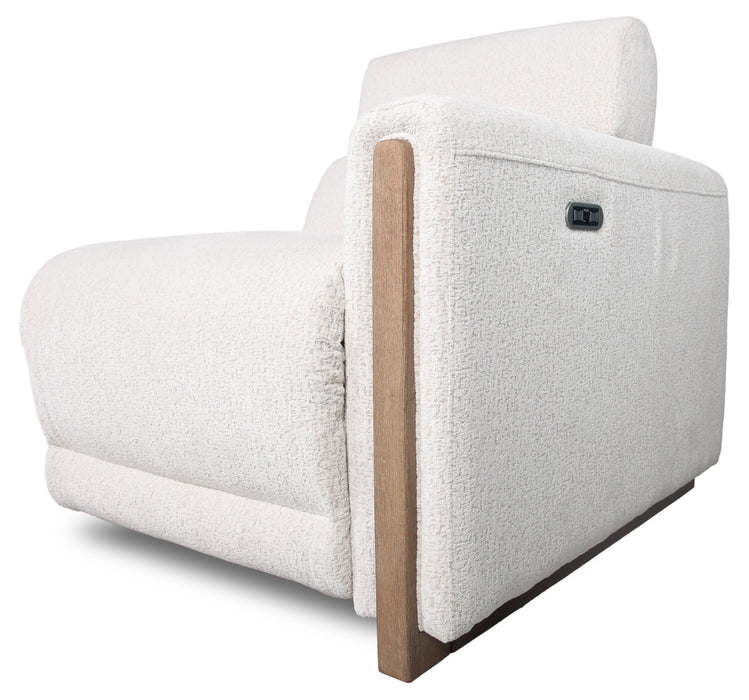 Sable Modular 6-Piece Chenille Fabric Power Reclining Sectional with Power Headrests and USB Port - Alabaster White