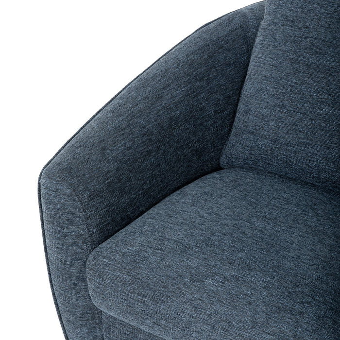 Rio 34.5\" Chenille Fabric Swivel Accent Chair - Blue