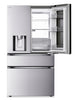 LG 36" 29 Cu. Ft. Standard-Depth MAX® 4-Door French-Door Refrigerator with InstaView® - LF29S9775S | Réfrigérateur à 4 portes LG de 29 pi3 et de 36 po de profondeur standard MAXMC à portes françaises avec InstaViewMD - LF29S9775S