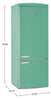 Unique Classic Retro 28" 17 Cu Ft. Bottom Mount Refrigerator - Turquoise - UNQ-455L T AC | Réfrigérateur Classic Rétro d’Unique de 28 po et de 17 pi3 à congélateur inférieur - turquoise - UNQ-455L T AC