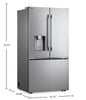 LG 36" 24 Cu. Ft. Counter-Depth MAX™ Zero Clearance™ French-Door Refrigerator - LF24Z6330S | Réfrigérateur LG de 24 pi3 et de 36 po de profondeur comptoir Counter-Depth MAXMC à portes françaises avec système de charnières Zero ClearanceMC   - LF24Z6330S