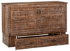 Parker Cabinet Bed, Weathered Brown - Queen Size | Lit escamotable Parker, marron vieilli -  format grand lit