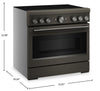 KitchenAid 36" 5.1 Cu. Ft. Freestanding Induction Range with No Preheat Air Fry – Black Ore - KFIS936SBE  | Cuisinière à induction KitchenAid de 5,1 pi3 et de 36 po avec friture à air sans préchauffage - minerai noir - KFIS936SBE