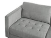 Metro 2-Piece Right-Facing Fabric Sectional with Chaise and Tufted Seat Cushions - Grey | Sofa sectionnel de droite Metro 2 pièces en tissu avec fauteuil long et coussins de siège capitonnés - gris