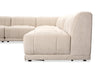 Kort & Co. Oaklyn Modular 5-Piece Fabric Armless Sectional with Tufted Seat Cushions - Beige | Sofa sectionnel modulaire sans accoudoirs Oaklyn de Kort & Co. 5 pièces en tissu avec coussins de siège capitonnés - beige