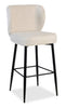 Sara Counter-Height Stool with Velvet-Like Fabric, 26"H, Metal – White | Tabouret Sara de hauteur comptoir de 26 po (H) en tissu d’apparence velours et en métal - blanc