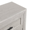 Lark 6pc Bedroom Set with Panel Bed, Dresser, Mirror & Nightstand, Rustic White - King Size | Ensemble de chambre à coucher Lark 6 pièces blanc rustique avec lit à panneaux, commode, miroir et table de nuit - format très grand lit