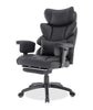 Tommy 28.7" Faux Leather Adjustable Office Chair with Footrest and Adjustable Arms – Black  | Chaise de bureau réglable Tommy de 28.7 po en similicuir avec repose-pieds et accoudoirs réglables - noire