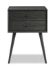 Mori Bedside 2-Drawer Nightstand, 18"W x 25.75"H - Black | Table de nuit Mori de 18 po (l) x 25,75 po (H) à 2 tiroirs - noire