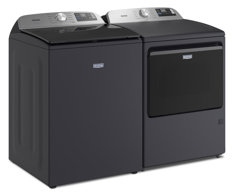 Maytag 6.0 Cu. Ft. Smart Top-Load Washer and 7.4 Cu. Ft. Gas Dryer – Midnight Steel 