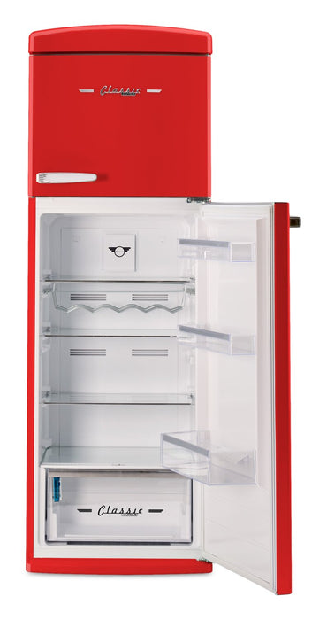 Unique Classic Retro 24\" 11 Cu Ft. Top Freezer Refrigerator – Candy Red - UNQ-310L R TM