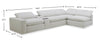 Sky Modular 5-piece Fabric Power Sectional – Nathan Wheat  | Sofa sectionnel modulaire à inclinaison électrique Sky 5 pièces en tissu - blé Nathan