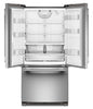KitchenAid 33" 22 Cu. Ft. Standard-Depth French Door Refrigerator - KRFF333SPS | Réfrigérateur KitchenAid de 22 pi3 et de 33 po de profondeur standard à portes françaises - KRFF333SPS