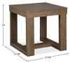 Jasper 24" End Table - Grey Brown | Table de bout Jasper de 24 po - brun-gris