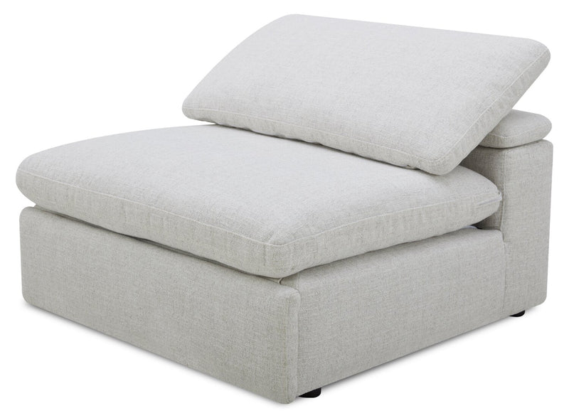 Sky Modular 44\" Fabric Armless Power Reclining Chair with Feather Down Cushions - Nathan Wheat