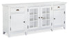 Wesley 70\" Traditional TV Stand with Storage and Cable Management for TVs up to 75\" - Chalk White