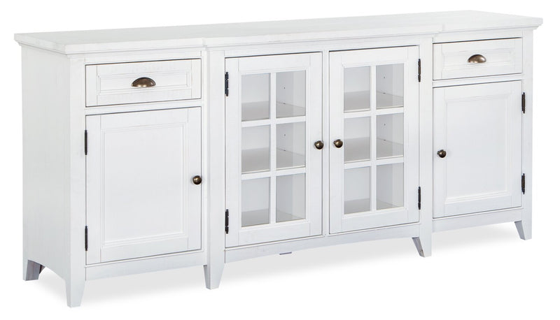 Wesley 70\" Traditional TV Stand with Storage and Cable Management for TVs up to 75\" - Chalk White
