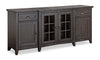 Wesley 70" Traditional TV Stand with Storage and Cable Management for TVs up to 75" - Graphite | Meuble pour téléviseur traditionnel Wesley de 70 po avec rangement et système de gestion des câbles