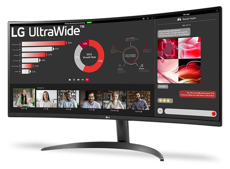  LG 31.5” UltraGear™ Nano IPS 100Hz 5ms (GtG) NVIDIA Gaming Monitor (34WR50QK-B)