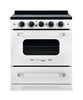 Classic Retro by Unique 30" 3.9 Cu. Ft. Induction Range - Marshmallow White - UNQ-30CR IC W  | Cuisinière à induction Classic Rétro par Unique de 30 po et de 3,9 pi3 - blanc guimauve - UNQ-30CR IC W  | UNQ30ICW