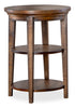 Hanson 18” Round Traditional Pine End Table - Toasted Nutmeg | Table de bout ronde traditionnelle Hanson de 18 po en pin - muscade grillée