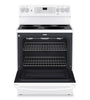GE 5 Cu. Ft. Freestanding Electric Convection Range with No-Preheat Air Fry - White - JCB840DVWW | Cuisinière électrique amovible GE de 5 pi3 à convection avec friture à air sans préchauffage - blanche - JCB840DVWW | JCB840VW