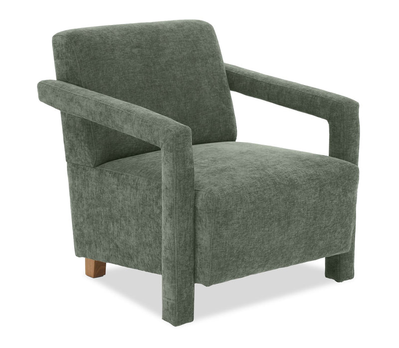 Demi 30\" Linen-Look Accent Chair – Green