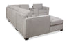 Vault 6-Piece Left-Facing Sectional with Sofa Bed Loveseat, Two Storage Chairs and Storage Chaise - Grey | Sofa sectionnel de gauche Vault 6 pièces avec causeuse-lit, 3 fauteuils de rangement et fauteuil long de rangement - gris