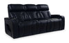 Zen 86" Leather-Look Fabric Power Reclining Massage Sofa with Power Headrests and Drop-Down Console - Black | Sofa de massage à inclinaison électrique Zen de 86 po en tissu d’apparence cuir avec appuie-têtes électriques et console rabattable - noir