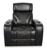 Elite 38" Genuine Leather Massage Power Reclining Chair with Immersive Audio and Power Headrest - Black | Fauteuil de massage à inclinaison électrique Elite de 38 po en cuir véritable avec son immersif et appuie-tête électrique - noir