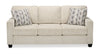 Made in Canada Lennox 79\" Chenille Fabric Sofa with Reversible Cushions and Accent Pillows - Taupe