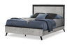 Blake 5pc Bedroom Set with Bed, Dresser & Mirror, Grey & Black - Queen Size | Ensemble de chambre à coucher Blake 5 pièces avec lit, commode et miroir, gris et noir - format grand lit