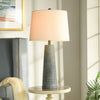Sadie 31.5" Textured Table Lamp with White Shade – Denim Wash  | Lampe de table texturée Sadie de 31,5 po avec abat-jour blanc - lavis denim