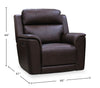 Vibe 40" Genuine Leather Massage Power Reclining Chair with Immersive Audio and Power Headrests - Brown | Fauteuil de massage à inclinaison électrique Vibe de 40 po en cuir véritable avec son immersif et appuie-tête électrique - brun