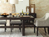 Metro Dining Table with 72-90"W Extension, Trestle Base - Brown | Table de salle à manger Metro de 72 po à 90 po (L) avec rallonge et base à tréteaux - brune