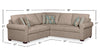 Scott Living Haven 3-Piece Chenille Fabric Sleeper Sectional - Taupe | Sofa-lit sectionnel Haven de Scott Living 3 pièces en tissu de chenille - taupe