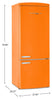 Unique Classic Retro 28" 17 Cu Ft. Bottom Mount Refrigerator - Orange - UNQ-455L O AC | Réfrigérateur Classic Rétro d’Unique de 28 po et de 17 pi3 à congélateur inférieur - orange - UNQ-455L O AC
