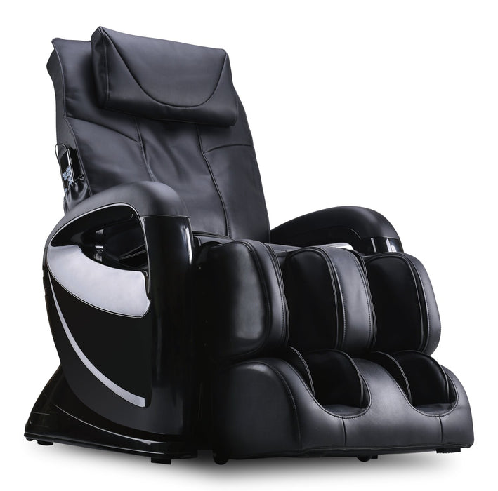 Remedy 30.3\" Faux Leather Reclining Massage Chair - Black