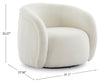 Solo 31.1" Sherpa Fabric Curved Accent Chair - Ice Cream  | Fauteuil d’appoint courbé Solo de 31,1 po en tissu sherpa - crème glacée