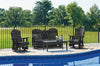 Lake Outdoor Patio Glider Swivel Chair - High Density Plastic, Weather Resistant – Black | Fauteuil pivotant et coulissant Lake pour la terrasse à l’extérieur -  plastique haute densité, résistant aux intempéries - noir