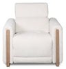Sable 38" Chenille Fabric Power Reclining Chair with Power Headrest and USB Port - Alabaster White | Fauteuil à inclinaison électrique Sable de 38 po en tissu de chenille avec appuie-tête électrique et port USB - blanc albâtre