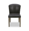 Arlo Dining Chair with Vegan Leather Fabric - Charcoal | Chaise de salle à manger Arlo en tissu de cuir végétalien - anthracite