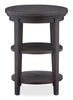 Hanson 18” Round Traditional Pine End Table - Graphite | Table de bout ronde traditionnelle Hanson de 18 po en pin - graphite