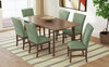 Rain 7pc Dining Set with Table & 6 Green Chairs, 72"W - Green/Brown | Ensemble de salle à manger Rain 7 pièces avec table de 72 po (L) et 6 chaises vertes - vert et brun