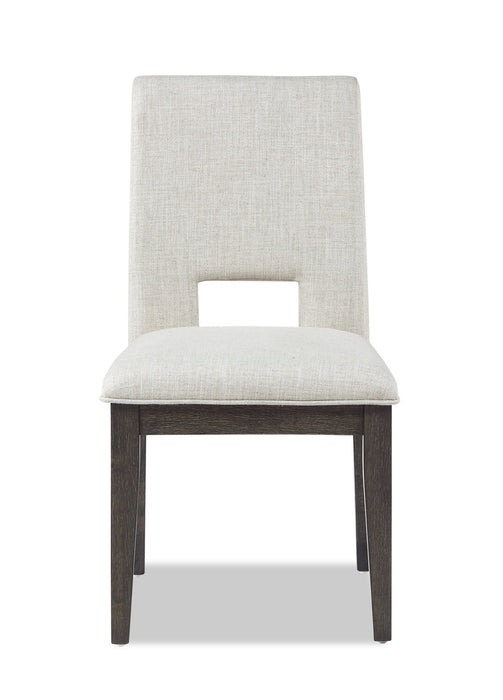 Zelda 7pc Dining Set with Table & 6 Chairs, 78-96\"W - White & Espresso Brown