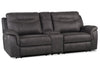 Floy 99" Faux Suede Power Reclining Loveseat with Power Headrests, Storage Console and USB Ports - Grey | Causeuse à inclinaison électrique Floy de 99 po en suédine avec appuie-têtes électriques, console de rangement et ports USB - grise