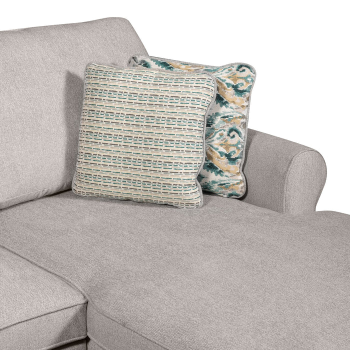 Scott Living Haven 3-Piece Left-Facing Chenille Fabric Cuddler Sleeper Sectional with Storage - Grey