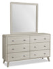 Cami Bedroom 6-Drawer Dresser, Mid-Century Modern, 58.5"W x 17.5"H - Grey Oak | Commode de chambre à coucher moderne du milieu du 20e siècle Cami de 58,5 po (L) x 17,5 po (H) à 6 tiroirs - chêne gris